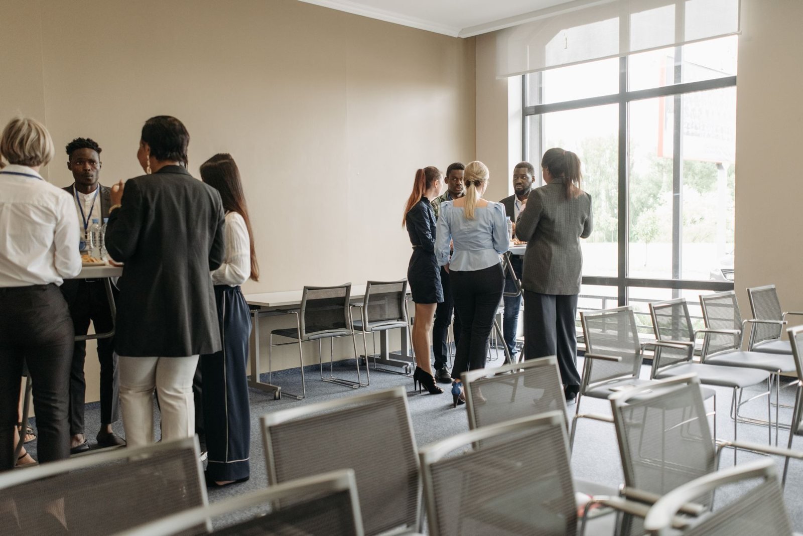 Participants gathering at the start of a training session